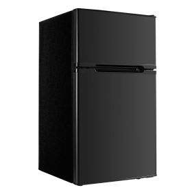 VEVOR Mini Fridge with Freezer, 3.2 Cu.Ft, Two Door Compact Refrigerator, Adjustable Temperature, Shelf, Energy Efficient Small Fridge