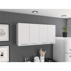 Sitka Wall Cabinet, Two Spacious Divisions, Four Doors